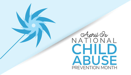 Fototapeta na wymiar Vector illustration on the theme of National Child Abuse Prevention Month observed each year during April banner, Holiday, poster, card and background design.