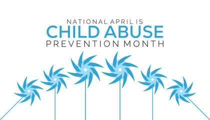 Vector illustration on the theme of National Child Abuse Prevention Month observed each year during April banner, Holiday, poster, card and background design.