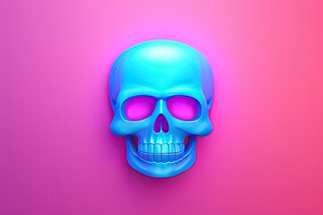Little skull 3D Image isolated on clean studio background