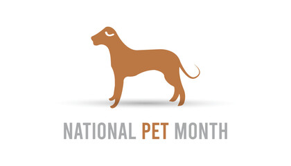 Vector illustration on the theme of National Pet Month observed each year during April banner, Holiday, poster, card and background design.