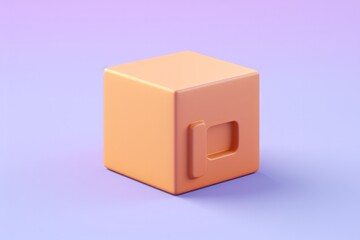 Obraz premium Little cardboard shipping box 3D render icon isolated on clean studio background