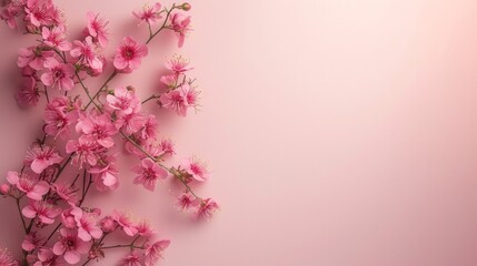 Minimalist backdrop adorned with subtle accents in shades of pink