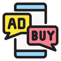 Marketing icon - colorline style