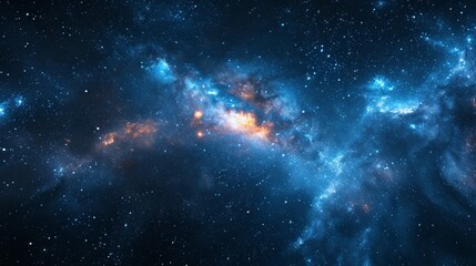 Obraz premium Sparse stars and constellations twinkle in the vastness of space
