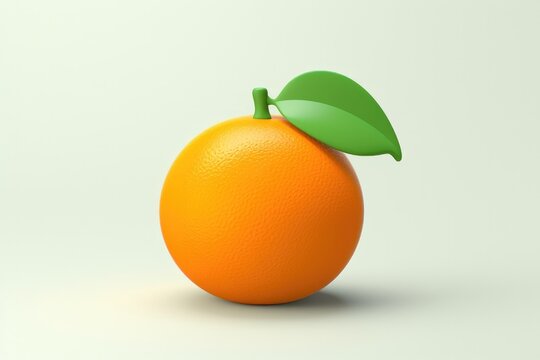 Little orange 3D render image isolated on clean studio background