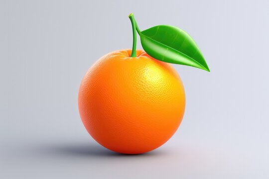 Little orange 3D render image isolated on clean studio background