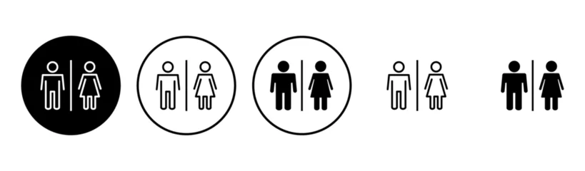 Foto op Plexiglas Toilet icon set. restrooms icon vector. bathroom sign. wc, lavatory © AAVAA