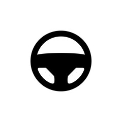 Steering Wheel Flat Vector Icon