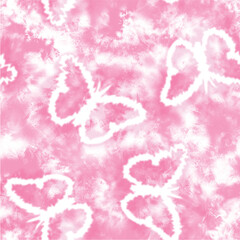 tie dye butterfly seamless pink 