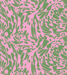 seamless aminal pattern pink green