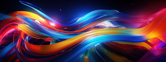 Abstract futuristic glowing waves wallpaper