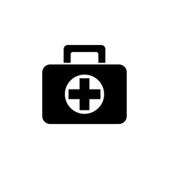 Obraz premium First Aid Kit Flat Vector Icon