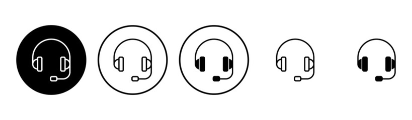 Headphone icon set. Headvector icon symbols