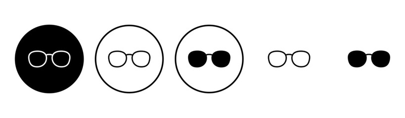 Glasses icon set. Glasses vector icon