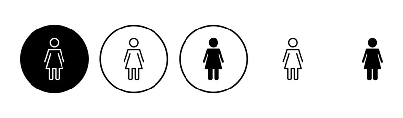 Female icon set. woman icon vector