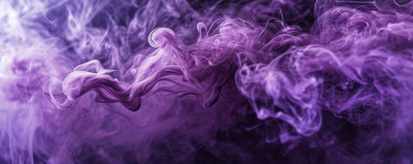 Fototapeta premium Purple Smoke on Black Background