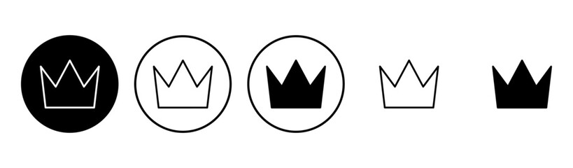Crown icon set. crown vector icon