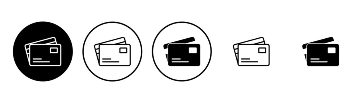 Credit card icon set. Credit card payment icon vector