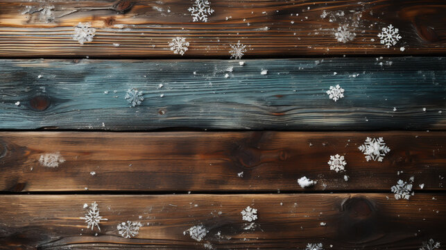 Christmas background with shining snowflakes and snow. Merry Christmas card illustration