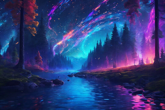 beauty of data visualization the river in the foreat