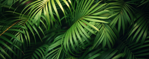 Fototapeta na wymiar Close-Up of Palm Tree Leaves