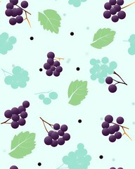 cute pastel simple grapes seamless pattern