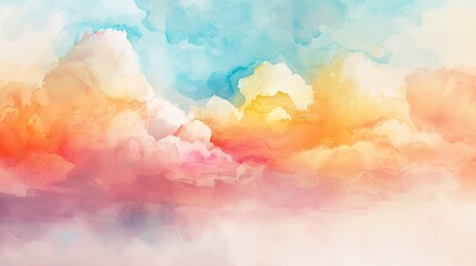 Obraz na płótnie Canvas Colorful Background With Pastel Clouds