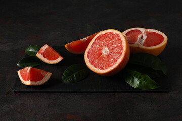 Juicy summer fruit - grapefruit, concept of fresh food