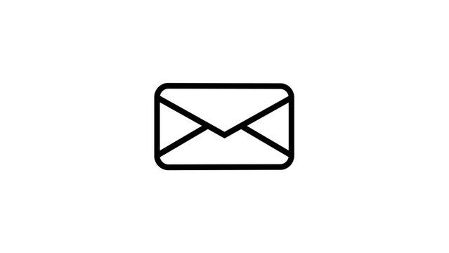 mail icon on white background