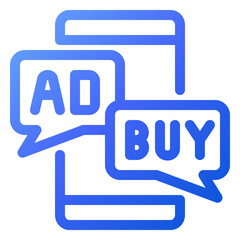 Marketing icon - gradient style