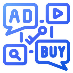 Marketing icon - gradient style