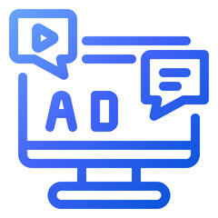 Marketing icon - gradient style