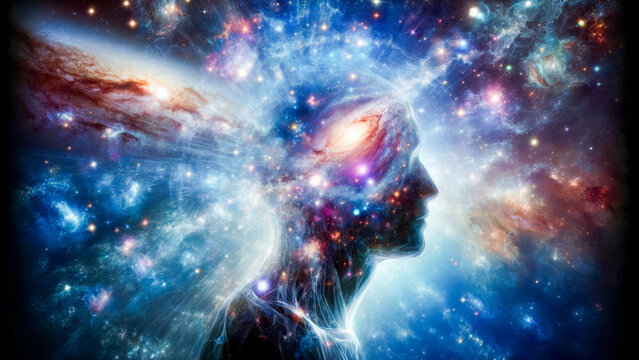 In Harmony with the Universe: The Brilliance of Illuminated Consciousness within the Depths of the Human Mind.