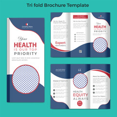 Medical And Healthcare Modern Tri Fold Brochure Template
