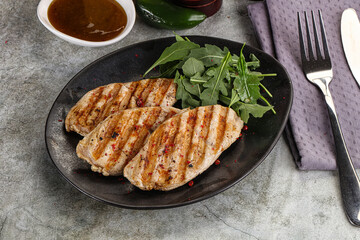Grilled turkey breast fillet steak