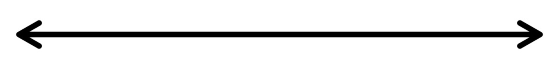 Straight long double vector arrow