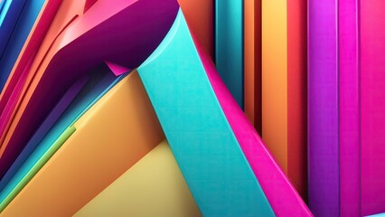 Abstract Colorful gradient 3D bar line background