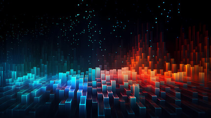 Obraz premium Stock market abstract background, economic and infographic concept