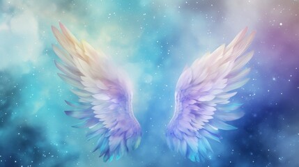 Fototapeta na wymiar A Painting of Angel Wings