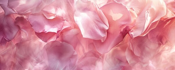 Pink Petals Floating in the Air - obrazy, fototapety, plakaty