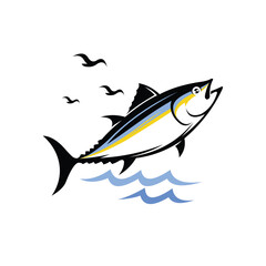 Tuna vector, tuna logo design