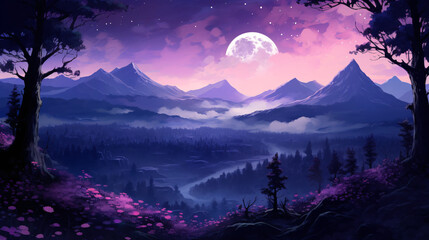 Purple themed wallpaper 