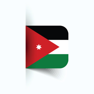 Jordan national flag, Jordan National Day, EPS10. Jordan flag vector icon