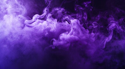 Fototapeta na wymiar Purple Smoke on a Black Background