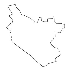 Bukhara Region map, administrative division of Uzbekistan. Vector illustration.