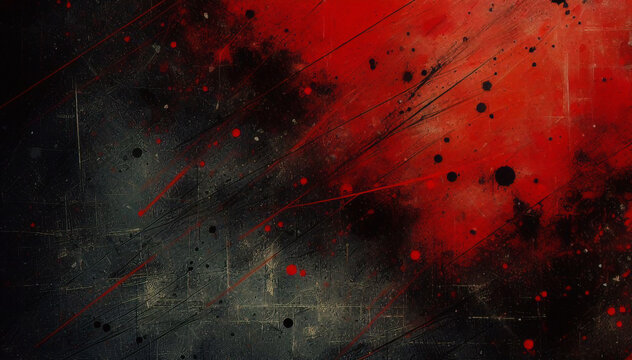 3D Red Gray Techno Abstract Background Overlap Layer On Dark Space With Rough Decoration. Modern Graphic Design Element Cutout Shape Style Concept For Web Banners, Flyer, Card, Or Brochure Cover.