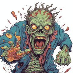 The disgusting monsters eyes bulged vector illustration