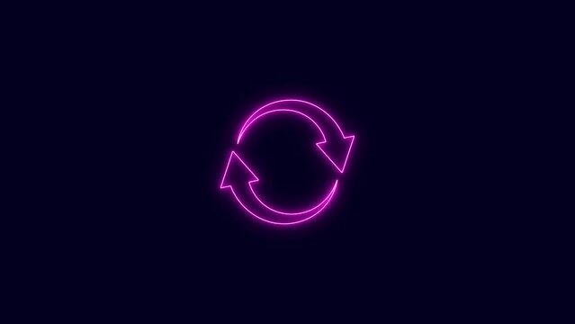 circle arrows turning animated around process
