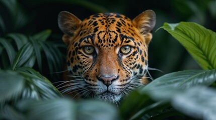 Jungle Gaze: Jaguar Amongst the Foliage