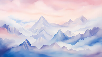 Fototapeta premium Stunning mountains, panoramic peaks PPT background
